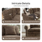 Sophia&William Modular Sectional Sofa Set, Modern Chenille Cloud Couch 5-Seat Retro Nailhead Trim with 4 Pillows for Living Room Furniture Sets, Brown