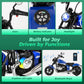 Alpha Joy BMW Licensed Electric Motorcycle 24V Battery Powered Electric Vehicle Car for Kids 200W 13 MPH Ride on Car with All-Terrain Tires, Removable Training Wheels for Boys Girls Age 8-12, Blue