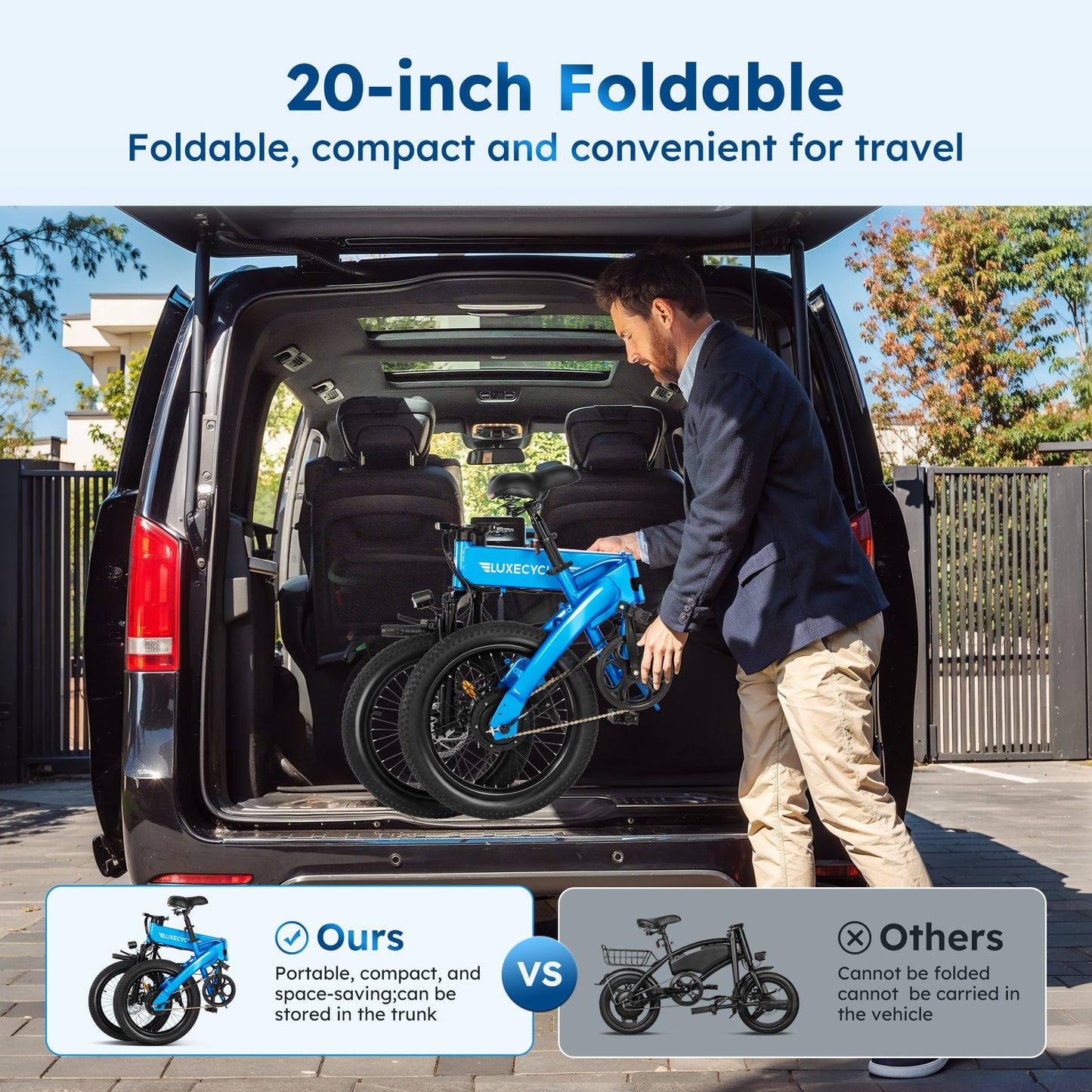 Alpha Joy Electric Bike for Adults 20", Rated 500W E-Bike 48V 13AH UL2849