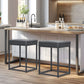 Sophia & William 24" Bar Stool Counter Height Bar Stools with Footrest, Set of 2, Gray