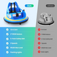 Sophia&William Bumper Car for Kids 12V Battery Powered Ride on w/Bluetooth Music, LED Lights, Remote Control, Electric Toy Car in 2 MPH with DIY Stickers, Blue