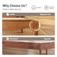 Sophia & William King Size Wood Platform Bed Frame with Wooven Rattan Adjustable Headboard & Wooden Slats,No Box Spring Needed