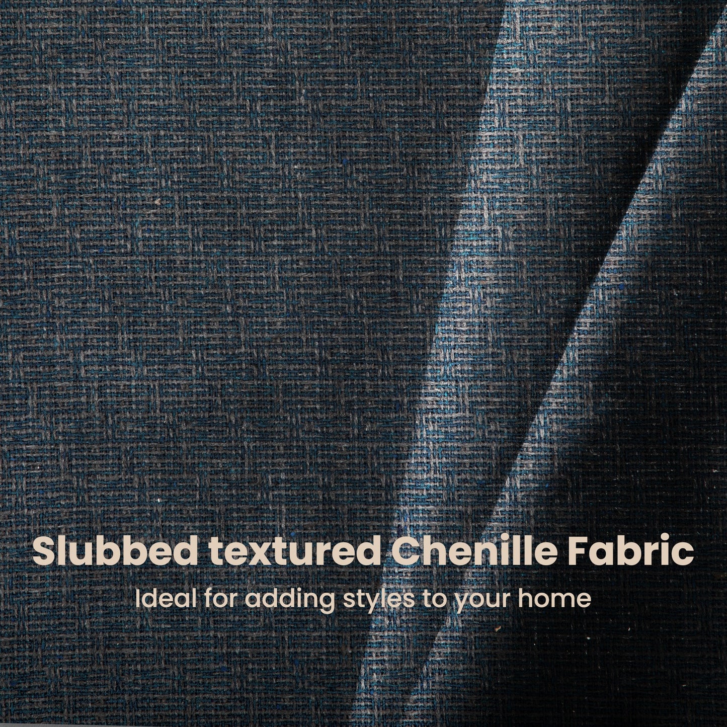 Sophia & William Counter Height Bar Stools with High Backrest 2 Pack Soft & Durable Chenille Fabric Bar Stools for Kitchen Island, Denim Blue