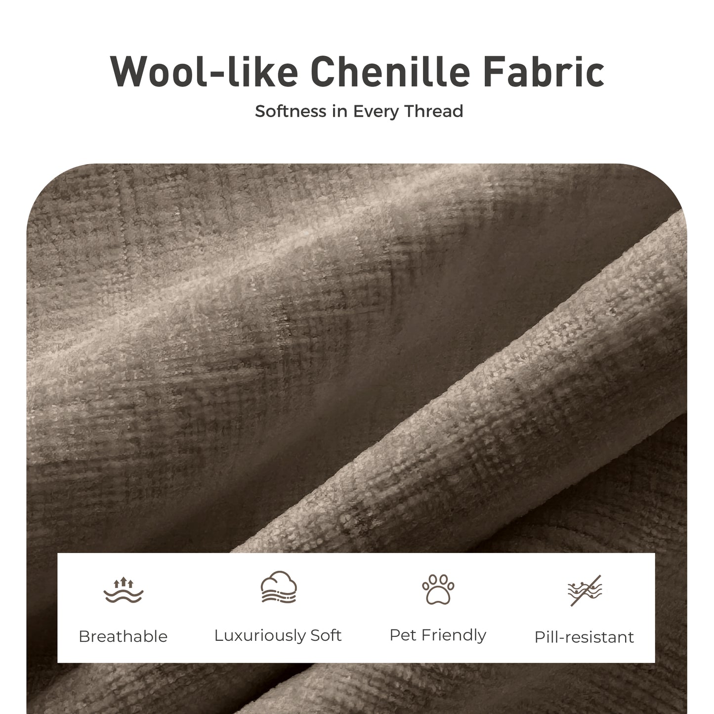 Sophia&William U-Shaped Modular Sectional Sofa Sets for Living Room, Modern 5-Seat Chenille Cloud Couch Oversized Sectional with 3 Throw Pillows & 2 Ottomans, Taupe