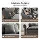 Sophia&William Modular Sectional Sofa Couch Set, U-shaped Linen Cloud Couch 6-Seat Retro Nailhead Trim Cloud Sofa Set with 4 Pillows for Living Room, Dark Gray