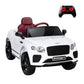 Alpha Joy 12V Kids Ride On Car Licensed Bentley Electric Vehicle with Remote Control, Soft Start, 3 Speed, LED Lights, Built-in Storage & Music, Gift for Boys Girls Ages 3-8, White