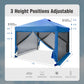 10' x 10' Pop up Canopy Tent with Netting Portable Outdoor Event Tent with Roller Bag, Blue