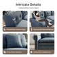 Sophia&William Modular Sectional Sofa Couch Set, U-shaped Linen Cloud Couch 6-Seat Retro Nailhead Trim Cloud Sofa Set with 4 Pillows for Living Room, Cyan