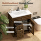 Sophia & William 30inch Bathroom Vanity with 5inch Deep Sink Freestanding Wood Bathroom Cabinet Vanity with 1 Door & 2 Drawers, Walnut