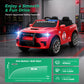 Alpha Joy 12V Kids Ride On 2-Seat Fire Truck with Megaphone, Remote Control, 3 Speeds, Electric Toy Car for Ages 3+, Red