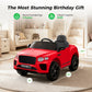 Alpha Joy 12V Kids Ride On Car Licensed Bentley Electric Vehicle with Remote Control, Soft Start, 3 Speed, LED Lights, Built-in Storage & Music, Gift for Boys Girls Ages 3-8, Red