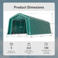 Alpha Joy Robust Pasture Shelter 11' x 24' Livestock Shelter Outdoor Storage Tent with Removable Side Walls