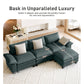 Sophia&William Convertible Sectional Sofa Couch, Modern Chenille Couch 4-Seat 24.4"W Cloud Sofa for Living Room,Green