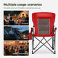 Sophia & William Oversized Camping Chair Heavy Duty High Back Camping Chairs 500lbs Capacity Folding Lawn Chairs with Cup Holder, Portable for Outdoor, Beach and Picnic, Red