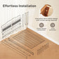 Sophia & William Queen Size Platform Bed Frame Rattan Bed Frame with Adjustable Headboard & Wooden Slats for Bedroom,No Box Spring Needed