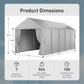 Alpha Joy Storage Shelter 13'x 32' Commercial Shelter Tent Outdoor Storage Tent Heavy Duty Carport with Removable Side Walls for Wedding, Courtyard and Parties