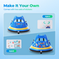 Sophia&William Bumper Car for Kids 12V Battery Powered Ride on w/Bluetooth Music, LED Lights, Remote Control, Electric Toy Car in 2 MPH with DIY Stickers, Blue