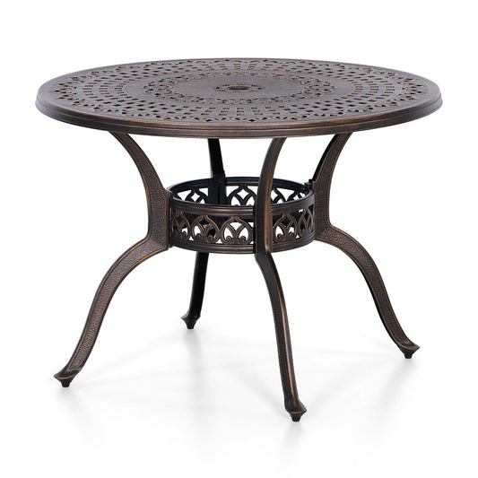Sophia & William 39¡ìCast Aluminum Patio Bistro Dining Table - Bronze