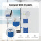 10x10ft Easy Set Up 3 Height Adjustable Pop Up UV Protection Canopy Tent with Removable Side Wall, Blue