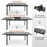 Sophia & William 7 Pieces Metal Patio Dining Set for 6 Outdoor Textilene Chairs Table Set