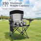 Sophia & William Oversized Camping Chair Portable Mesh Folding Chair with Cup Holder Supports Up to 450Lbs for Outdoor, Fishing, Beach, Backyard， Black