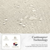 Sophia & William 5 Seat Patio Outdoor Furniture Set Wooden-like Streamlined Conversation Set with Chairs & Combined Coffee Table, Beige