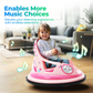 Sophia&William Bumper Car for Kids 12V Battery Powered Ride on w/Bluetooth Music, LED Lights, Remote Control, Electric Toy Car in 2 MPH with DIY Stickers, Pink
