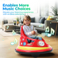 Sophia&William Bumper Car for Kids 12V Battery Powered Ride on w/Bluetooth Music, LED Lights, Remote Control, Electric Toy Car in 2 MPH with DIY Stickers, Red