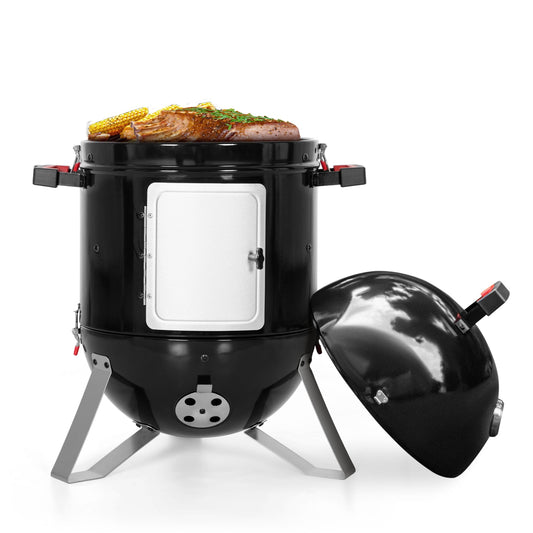 Alpha Joy 18-inch Vertical Charcoal Smoker BBQ Grill