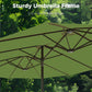 Alpha Joy 15ft Outdoor Patio Umbrella Extra-Large Double-Sided Garden Umbrella with Crank Handle and Base - Lime