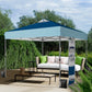 Alpha Joy 10x10ft Pop-up Canopy Instant Outdoor Canopy Tent Portable Straight Leg Shelter with Roller Bag for Outside, D&L Blue