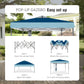 Alpha Joy 10x10ft Pop-up Canopy Instant Outdoor Canopy Tent Portable Straight Leg Shelter with Roller Bag for Outside, D&L Blue
