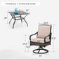 Sophia&William 5 Pieces Outdoor Patio Dining Set Swivel Chairs and Table Set for 4