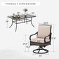 Sophia&William 7 Pieces Outdoor Patio Dining Set Swivel Chairs and Table Set for 6