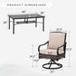 Sophia&William 7 Pieces Outdoor Patio Dining Set Swivel Chairs and Table Set for 6
