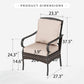 Sophia & William 9Pcs Patio Outdoor Dining Set Metal 84  Extendable Table & 6 Fixed Chair & 2 Swivel Wicker Rattan Chairs with Beige Cushions