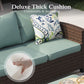 Sophia & William 8 Pieces Wicker Patio Furniture Set 9-Seat Outdoor Conversation Set, Blue