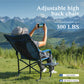 Sophia & William Set of 2 High Back Heavy-Duty Adjustable Director Chair Oversized Camping Chair with Side Table, Supports 300lbs, Blue