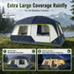 Sophia & William 10 Person Camping Tent 14x10FT All-Weather Large Family Cabin Tent with 2-Room Partition, Blue