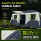 Sophia & William 12 Person Camping Tent 16x11FT All-Weather Large Family Cabin Tent with 3 Rooms and 6 Mesh Windows, Blue