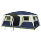 Sophia & William 12 Person Camping Tent 16x11FT All-Weather Large Family Cabin Tent with 3 Rooms and 6 Mesh Windows, Blue