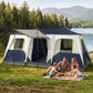 Sophia & William 12 Person Camping Tent 16x11FT All-Weather Large Family Cabin Tent with 3 Rooms and 6 Mesh Windows, Blue