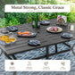 Sophia & William 7 Pieces Outdoor Patio Dining Set with Swivel Textilene Chairs & Rectangle Metal Table for 6-person
