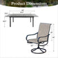 Sophia & William 9 Piece Metal Outdoor Patio Dining Set Outdoor Textilene Swivel Chairs and Expandable Table Furniture Set