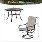 Sophia & William 5 Piece Patio Dining Set Outdoor Furniture Set with 1 Steel Round Table & 4 Textilene Swivel Chairs,Black
