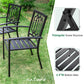 Sophia & William 7 Piece Metal Outdoor Patio Dining Sets Furniture Set with Rectangular Table and 6 Stackable Chairs