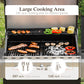 Alpha Joy 4-Burner Stainless Steel Propane Gas Grill with Side Burner