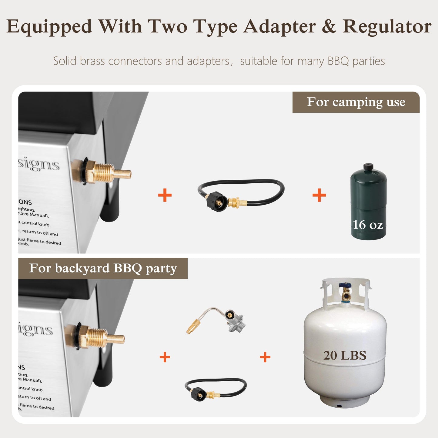 Alpha Joy 3-Burners Outdoor Gas Griddle Portable Flat Top Table Grill