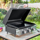 Alpha Joy 3-Burners Outdoor Gas Griddle Portable Flat Top Table Grill