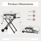 Alpha Joy Potable Outdoor Propane Gas Griddle with Wheels‌ 2-Burner Camping Flat Top Grill On The Go